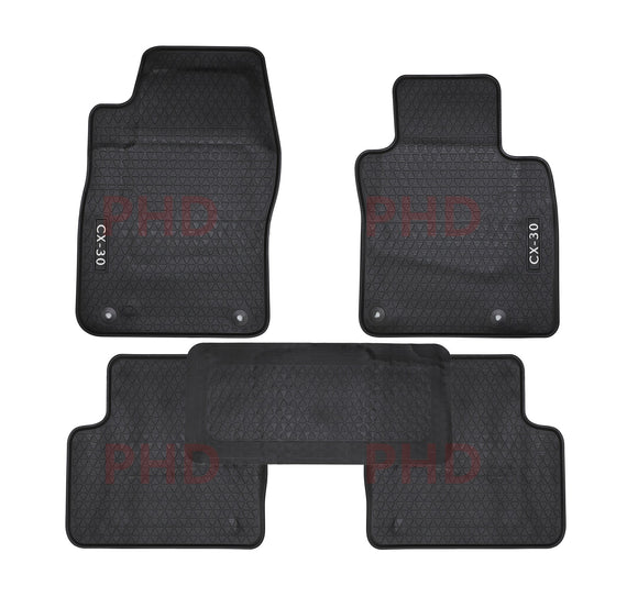 All Weather Rubber Car Floor Mats Fit Mazda CX30 CX-30 2019~Onward