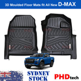 3D Moulded Car Floor Mats fit DMAX D-MAX MY21+ Aug. 2020~Onwards Front Mats