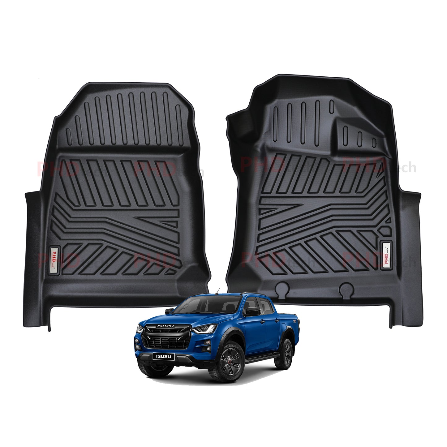 3D Moulded Car Floor Mats fit DMAX D-MAX MY21+ Aug. 2020~Onwards Front Mats