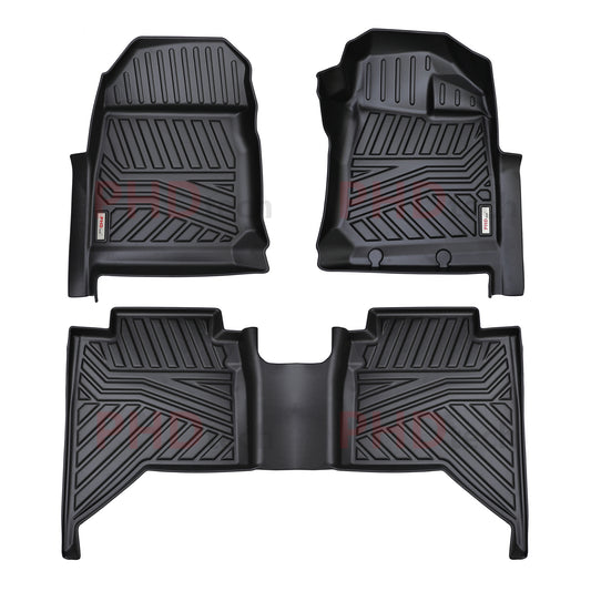3D Moulded Car Floor Mats Mazda BT-50 Dual Cab MY21+ Aug. 2020~Onwards Full Set BT50