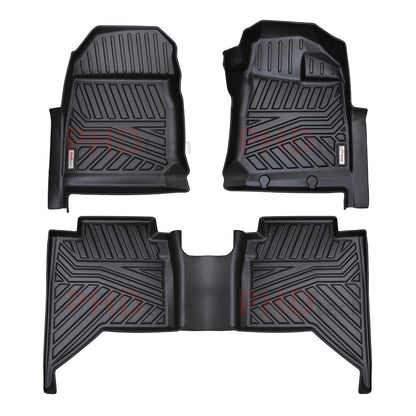 3D Moulded Car Floor Mats fit DMAX D-MAX Dual Cab MY21+ Aug. 2020~Onwards Full Set