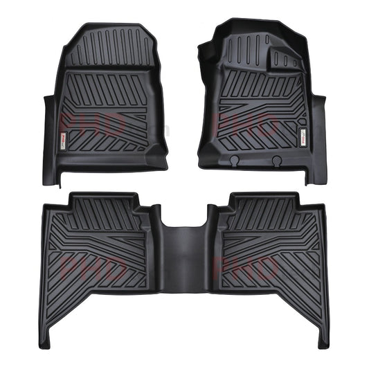 3D Moulded Car Floor Mats fit DMAX D-MAX Dual Cab MY21+ Aug. 2020~Onwards Full Set