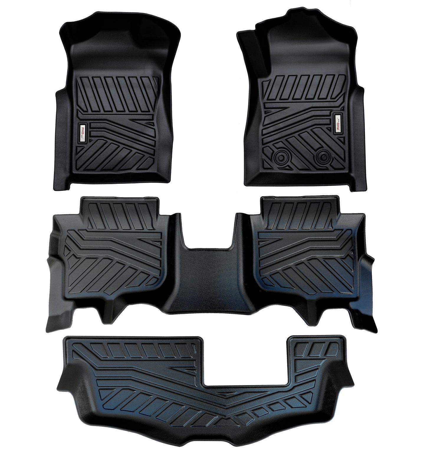 3D Moulded TPE Car Floor Mats fit Next-Gen Ford Everest Sep. 2022~Onwards 3-Row