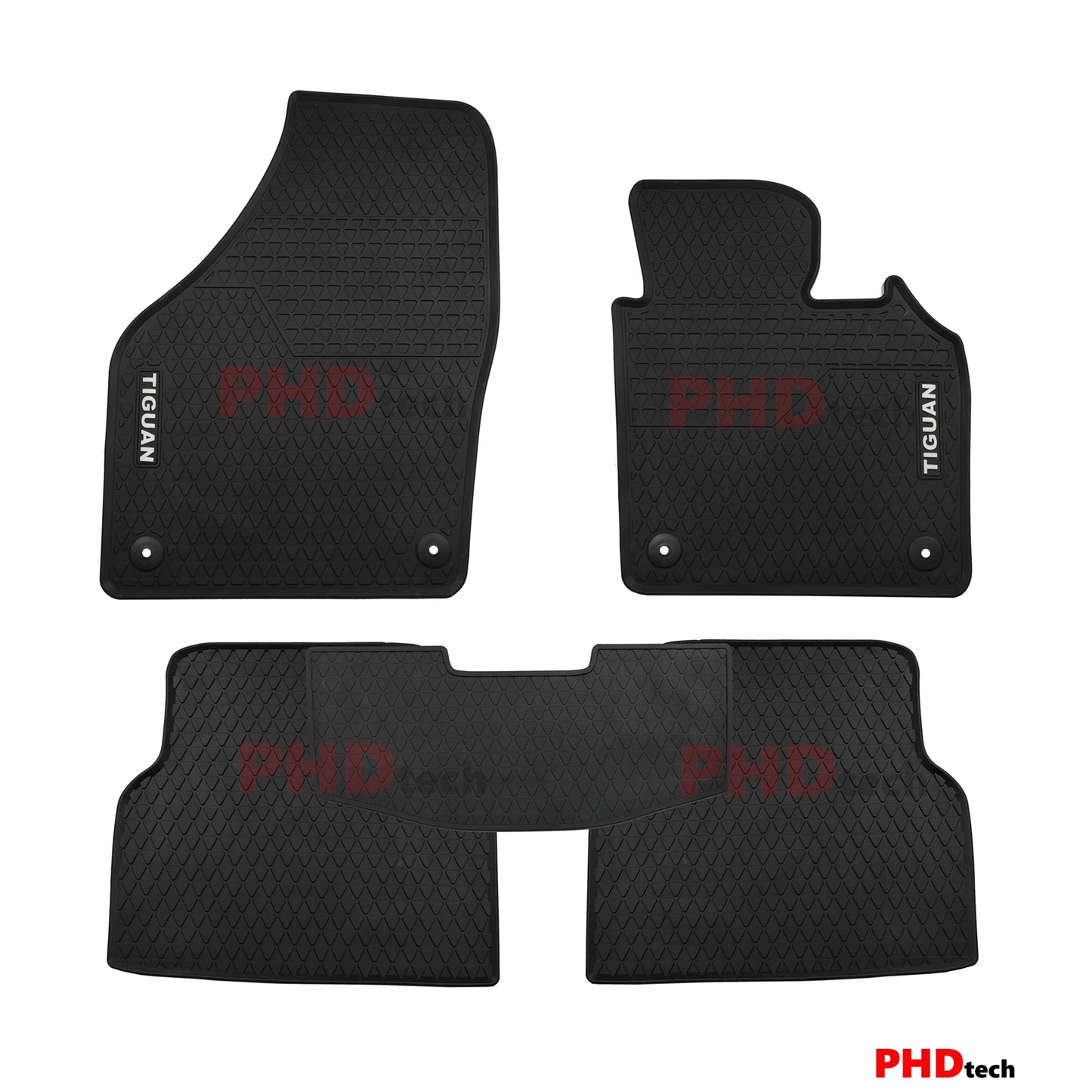 All Weather Rubber Car Floor Mats Set fit VW Tiguan 2007-2016 5N