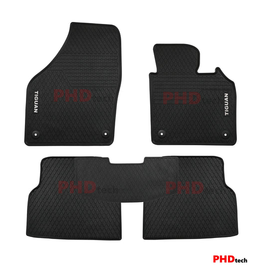 All Weather Rubber Car Floor Mats Set fit VW Tiguan 2007-2016 5N