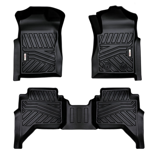 3D Moulded Car Floor Mats fit Ford Ranger Dual Cab Jul. 2022~Onwards XL XLS XLT Sport Wildtrak Raptor