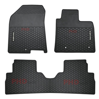 All Weather Rubber Car Floor Mats Fit  HYUNDAI SANTA FE Santafe TM 2018~2020