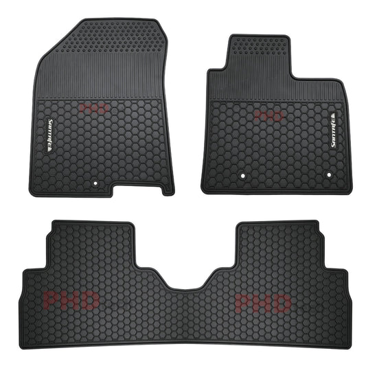 All Weather Rubber Car Floor Mats Fit  HYUNDAI SANTA FE Santafe TM 2018~2020