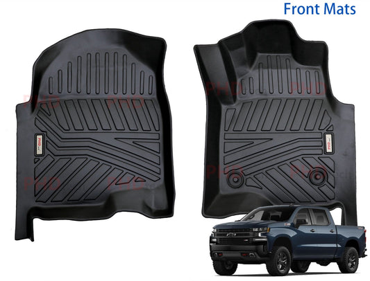 3D Moulded Floor Mats Front Mats Fit Chevrolet Silverado 1500/2500/3500