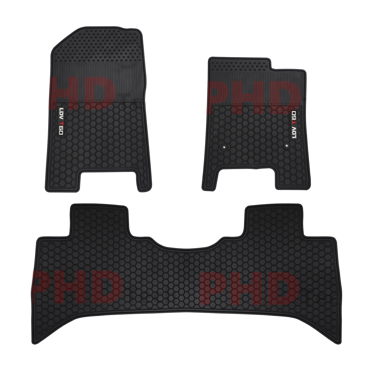 Premium Quality All Weather Rubber Floor Mats fit LDV T60 LUXE PRO Trailrider