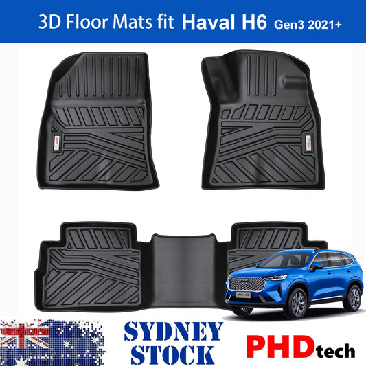 3D Moulded TPE Car Floor Mats fit GWM HAVAL H6 H6 GT GEN3 2021~Onwards