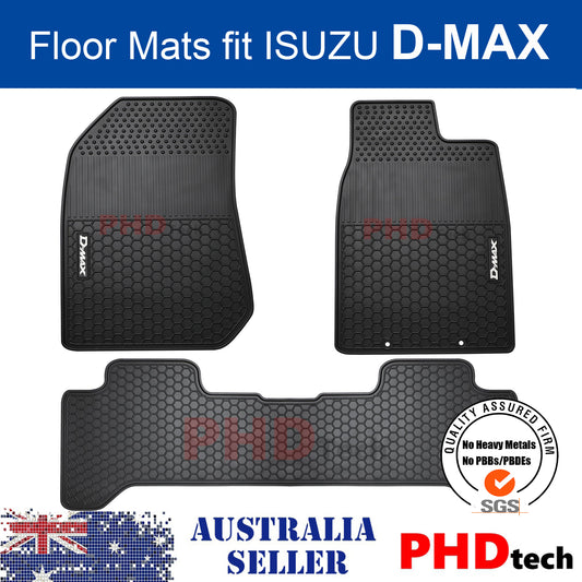***Back Order May.***All Weather Rubber Car Floor Mats Fit ISUZU D-MAX Dual Cab DMAX 2012~Jul 2020