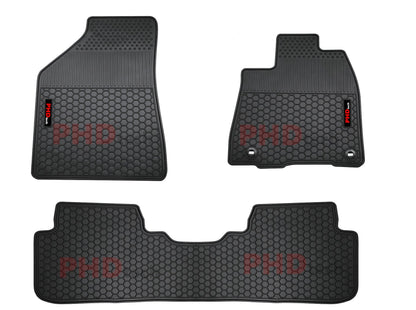 Rubber Car Floor Mats fit Toyota KLUGER Jul 2013-2021 May 1st & 2nd Row All Weather