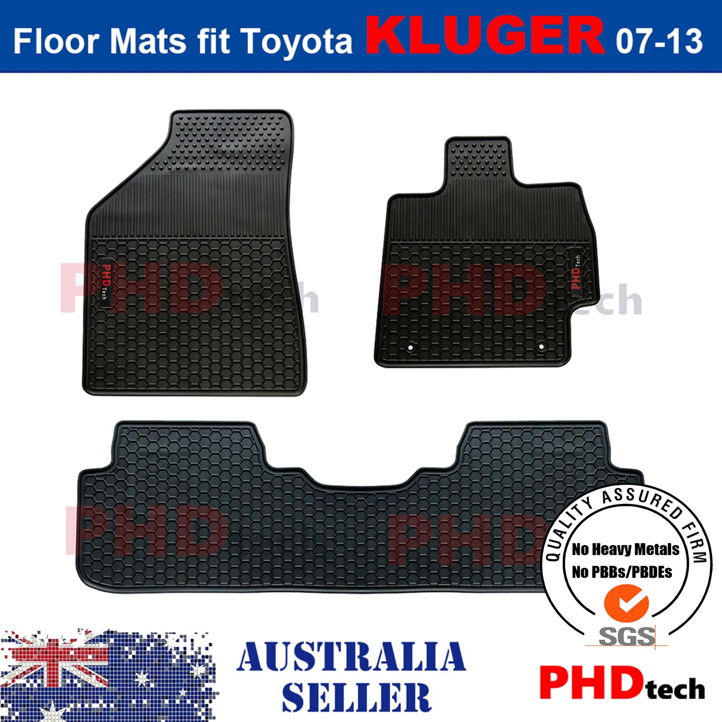 All Weather Rubber Car Floor Mats Toyota KLUGER 2007-2013