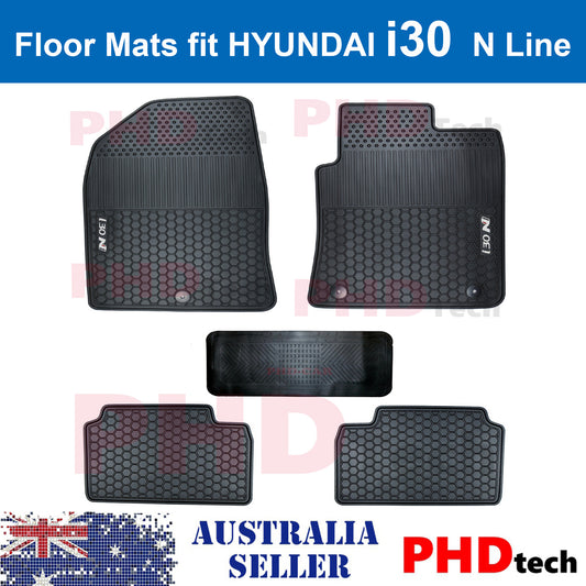 All Weather Rubber Car Floor Mats Fit Hyundai i30 N N-Line PD 2017-ONWARD