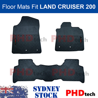 All Weather Rubber Car Floor Mats Fit Toyota Landcruiser Land Cruiser LC200 SUV 200 Series 2012~2021