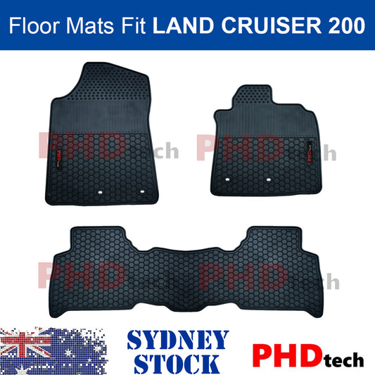 All Weather Rubber Car Floor Mats Fit Toyota Landcruiser Land Cruiser LC200 SUV 200 Series 2012~2021