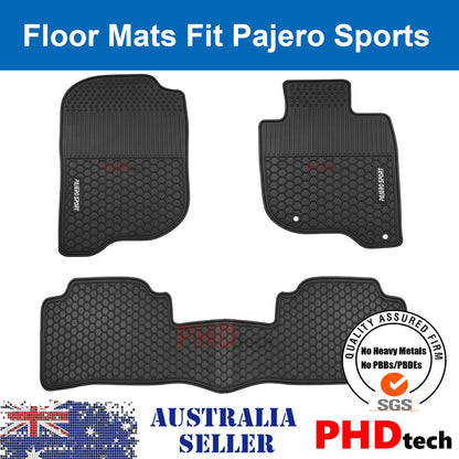 All Weather Rubber Car Floor Mats Fit MITSUBISHI PAJERO SPORT GLX GLS EXCEED 1/2016-Onward
