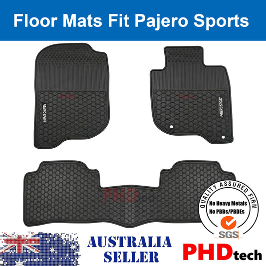 All Weather Rubber Car Floor Mats Fit MITSUBISHI PAJERO SPORT GLX GLS EXCEED 1/2016-Onward