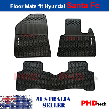 All Weather Rubber Car Floor Mats Fit  HYUNDAI SANTA FE Santafe 2012~18 DM