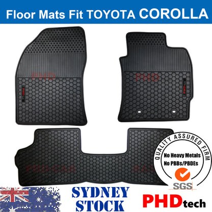 All Weather Rubber Car Floor Mats Fit Toyota Corolla Hatch from Oct 2012~May 2018