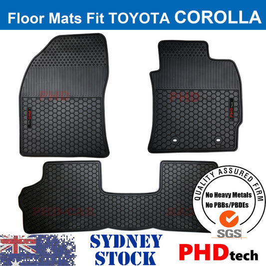 All Weather Rubber Car Floor Mats Fit Toyota Corolla Hatch from Oct 2012~May 2018