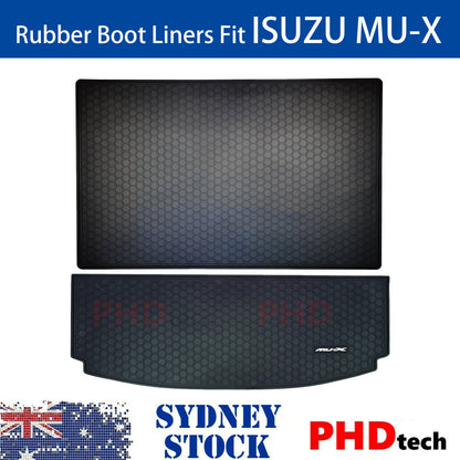 ISUZU MU-X MUX MY21~Onward All Weather Rubber Car Boot Liner Trunk Mats