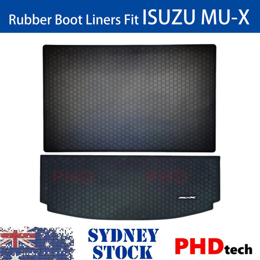 ISUZU MU-X MUX MY21~Onward All Weather Rubber Car Boot Liner Trunk Mats