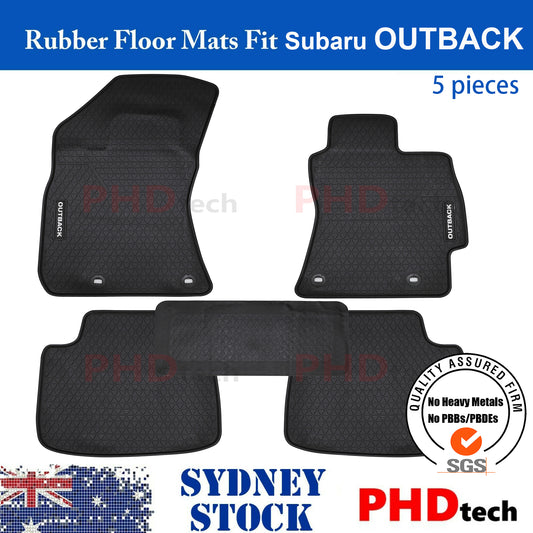 All Weather Rubber Car Floor Mats fit Subaru Outback Gen5 2015~2020