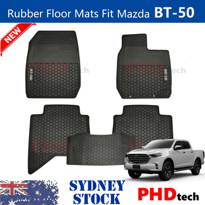 All Weather Rubber Car Floor Mats Fit Mazda BT-50 BT50 TF 2021~