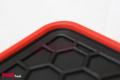 All Weather Rubber Car Floor Mats Fit Toyota Landcruiser Prado 150 Land Cruiser 2013-2024 Red Trim