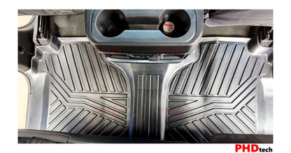 3D Moulded Floor Mats (Rear mats) fit Chevrolet Silverado 1500/2500/3500 Crew Cab w/ Under Seat Storage