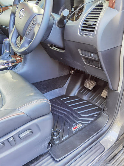 3D MOULDED CAR FLOOR MATS FIT Nissan Patrol Y62 Front & 2nd Row Mats Set