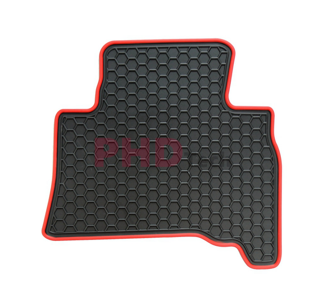 All Weather Rubber Car Floor Mats Fit Toyota Landcruiser Prado 150 Land Cruiser 2013-2024 Red Trim