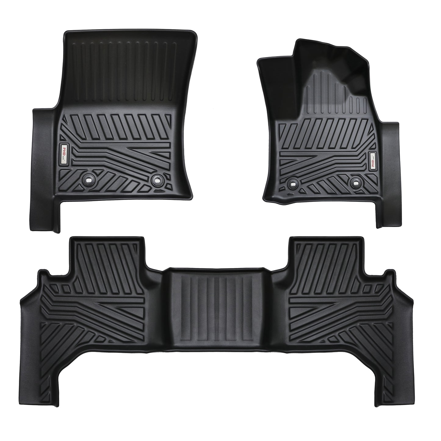 Toyota LandCruiser 300 Land Cruiser 3D Moulded Car Floor Mats Dec 2021-Onward 1st & 2nd Row LC300