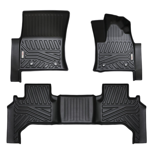 Toyota LandCruiser 300 Land Cruiser 3D Moulded Car Floor Mats Dec 2021-Onward 1st & 2nd Row LC300