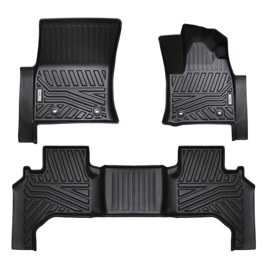 Lexus LX LX 450/500/570/600 3D Moulded Car Floor Mats Dec 2021-Onward 1st & 2nd Row