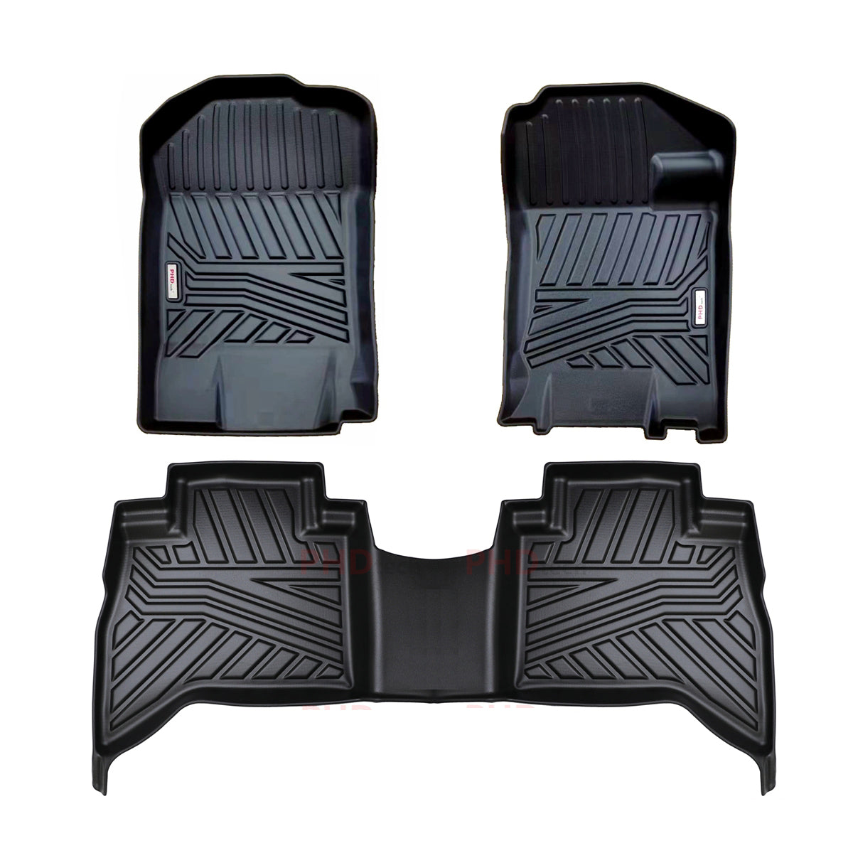 3D Moulded Car Floor Mats LDV T60 Trailrider Max 2017~Onwards Full Set Manual/ Auto without Footrest on Driverside