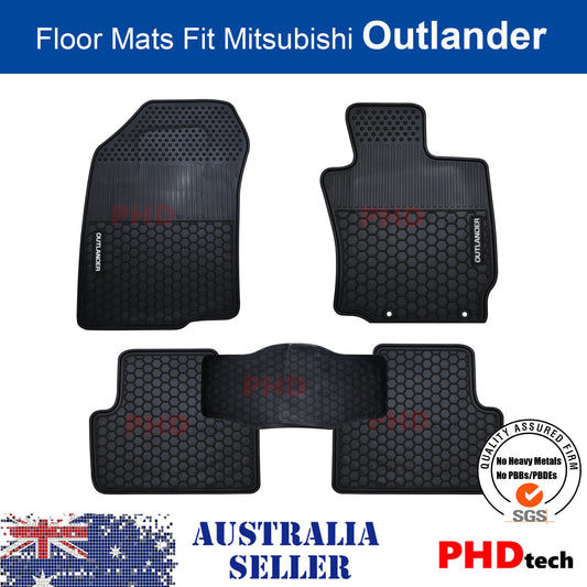 All Weather Rubber Car Floor Mats fit MITSUBISHI Outlander 2012-Oct 2021