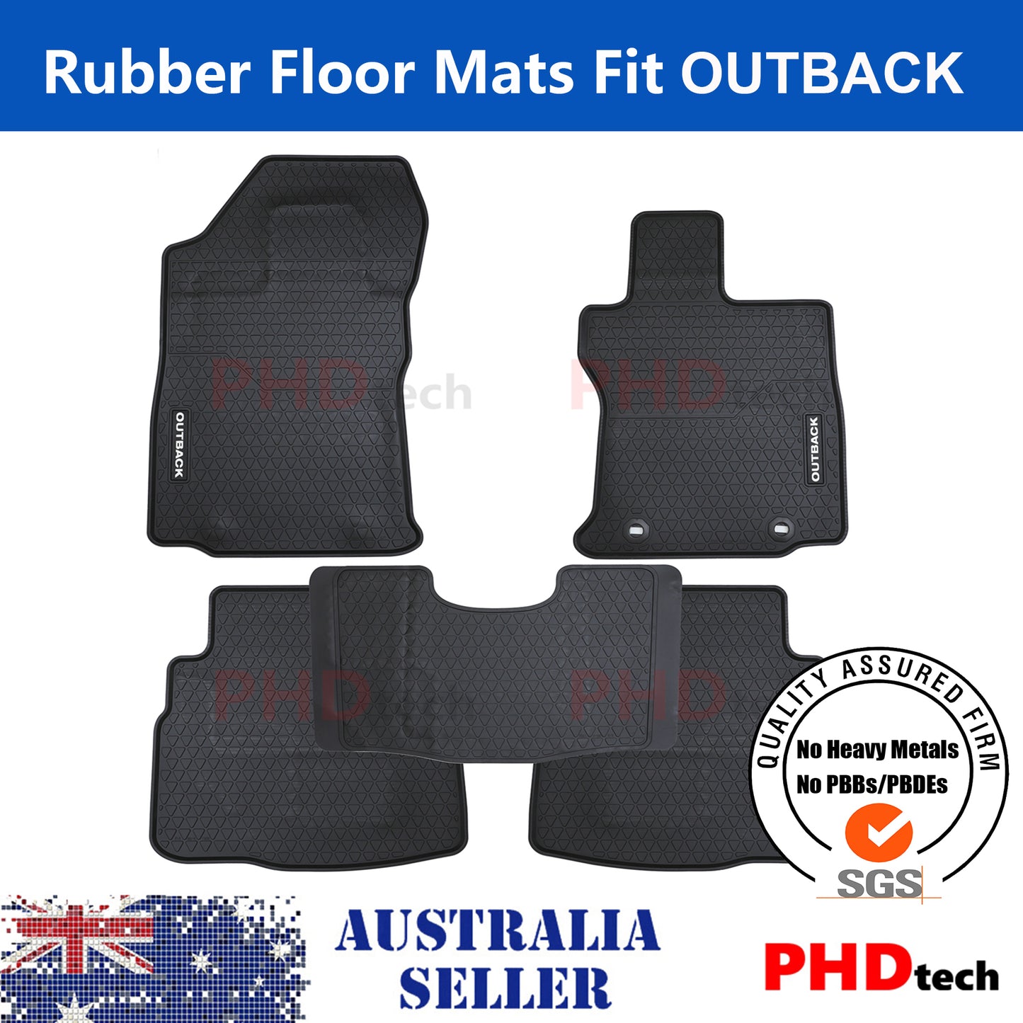 All Weather Rubber Car Floor Mats fit All-New Subaru Outback Gen6 May 2020~Apr. 2026
