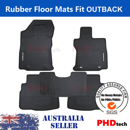 All Weather Rubber Car Floor Mats fit All-New Subaru Outback Gen6 May 2020~Apr. 2026