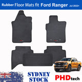 All Weather Rubber Car Floor Mats Fit Ford Ranger July 2022~Onwards