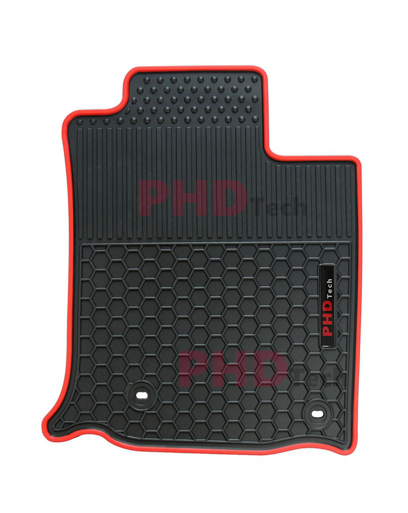 All Weather Rubber Car Floor Mats Fit Toyota Landcruiser Prado 150 Land Cruiser 2013-2024 Red Trim