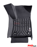 ***Back Order Jun.***3D Moulded TPE All Weather Floor Mats Liners Fit TOYOTA HILUX Dual Cab 2015~Onward Auto Only