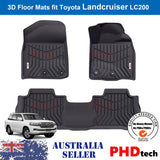 3D Moulded Floor Mats Toyoty Landcruiser 200 Series VX & Sahara & Altitude 2012~2021 Land Cruiser LC200