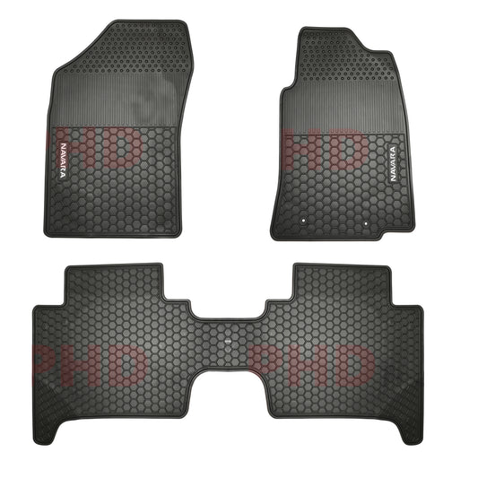All Weather Rubber Car Floor Mats Fit Nissan Navara D40 Dual Cab 2008-2015  THAILAND BUILT