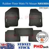 ***Back Order Dec.***All Weather Rubber Car Floor Mats Fit Nissan Navara D40 Dual Cab Spain Built ONLY 2010-2014