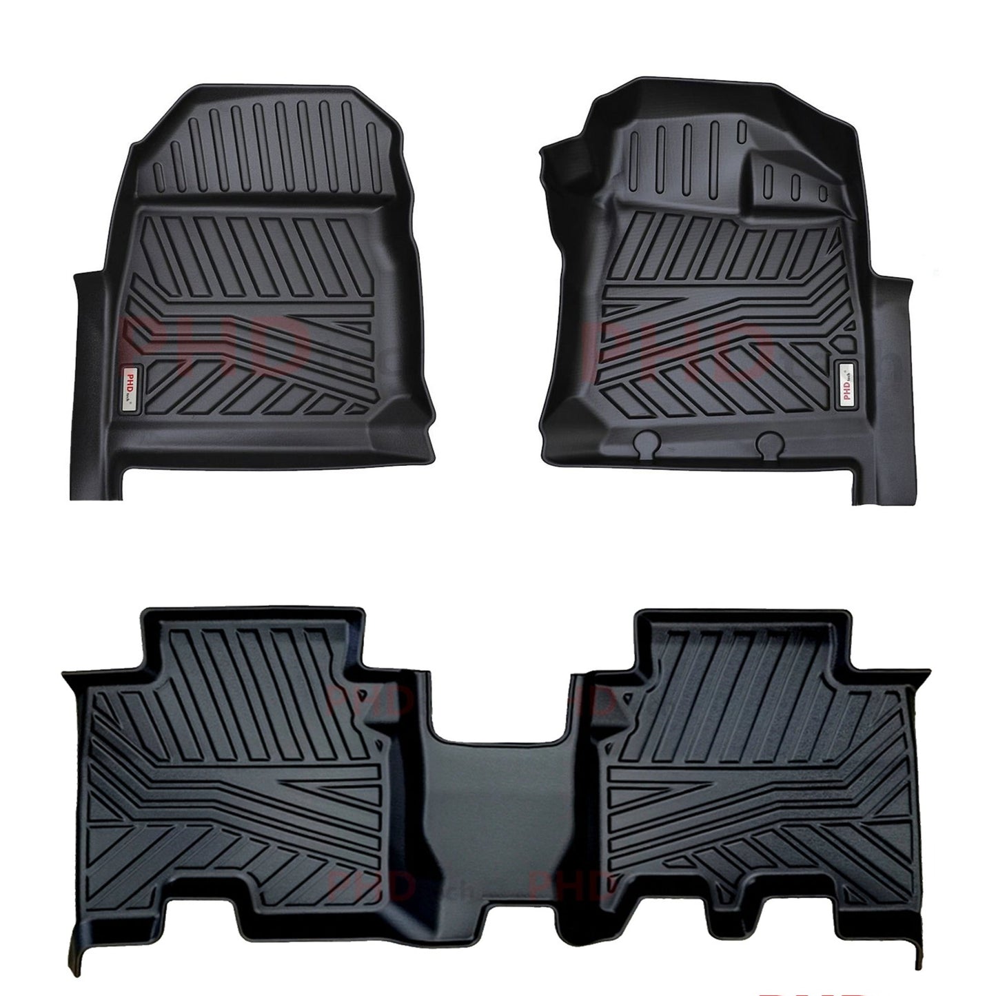 3D Moulded Car Floor Mats Fit MUX MU-X MY21+ 2021~Onward 2-row Set