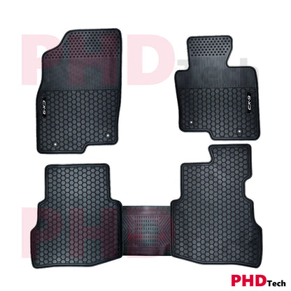 Mazda CX-9 CX9 2017-onwards Premium Quality All Weather Rubber Car Floor Mats 5 pic