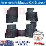 ***Back Order Jan.***Mazda CX-9 CX9 2017-onwards Premium Quality All Weather Rubber Car Floor Mats 5 pic